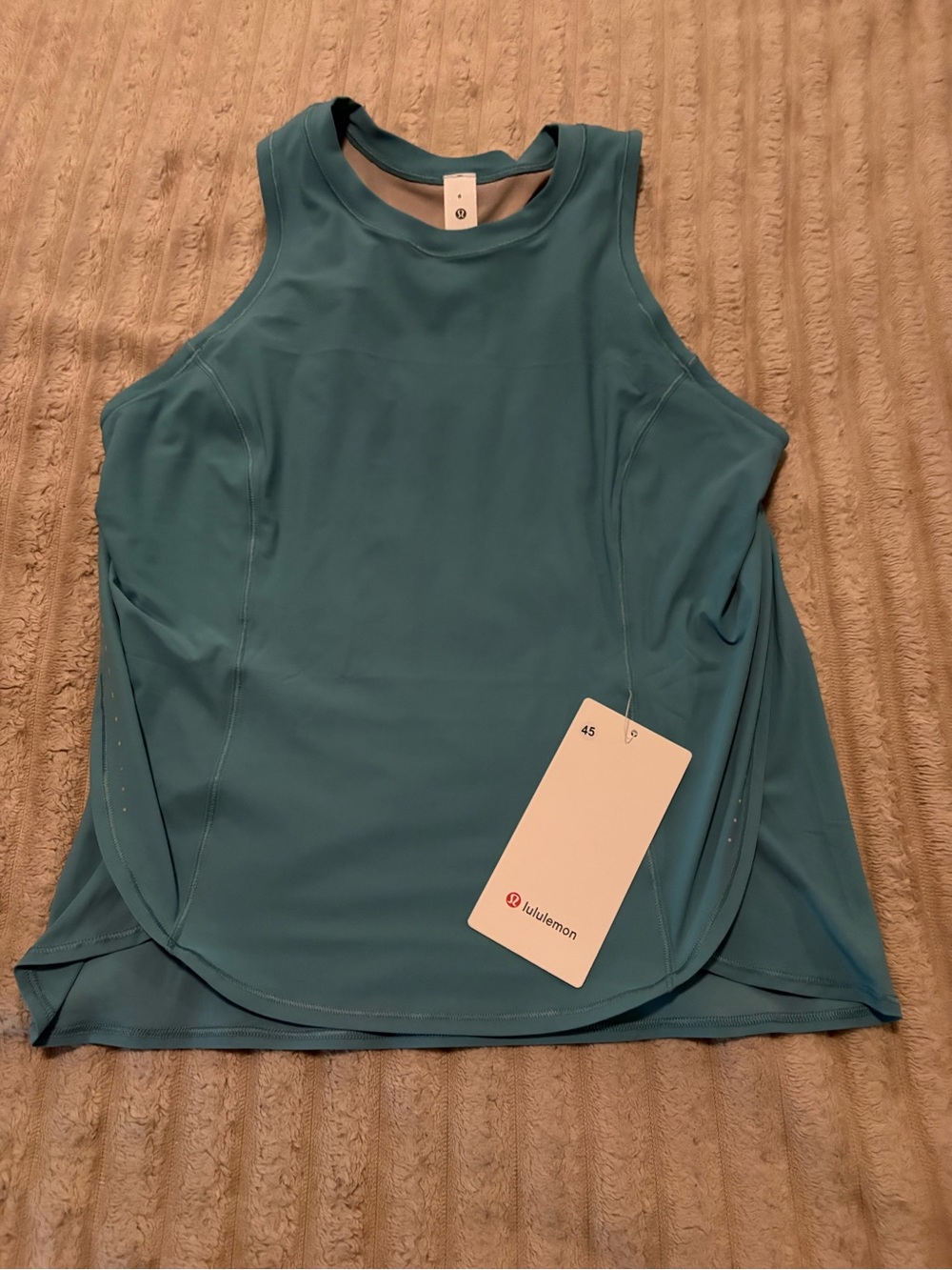 lululemon athletica Women's Teal Performance Tank Top Ann BNWT size 6 CT-2/45